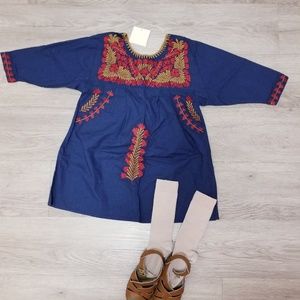 Apolina kids Pattie Dress in Navy